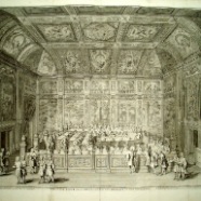 Den Haag Vergaderkamer Staten Generaal Jan Caspar Philips fecit kopergravure 69x50 cm. € 650.-