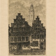 Anton Pieck 1895-1987 Amersfoort ets 10x16 cm. ca.1917 prijs op aanvraag 