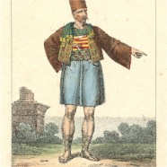 Lecomte 1819, Habitant de L'Istrie des environs de Pola , litho oud gekleurd. € 50.-