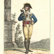 Lecomte 1819, Sbire des Etats Momain, litho oud gekleurd. € 50.-
