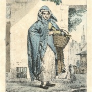 Bruxelles Femme D'Ouvrier. litho oud gekleurd. € 40.-