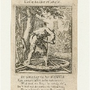 De wagenmaker Jan en Casper  Luyken 1694 kopergravure blad 16x10 cm. € 50.-