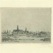 Haarlem Poppe Damave 1921-1988  ets 4/40  14x10 cm. € 125.-