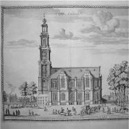 Amsterdam Westerkerk Pieter Schut 1619-1660 kopergravure 1650 ca.30x26 cm. 