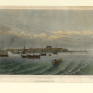 Harderwijk J.L.Terwen 1813-1873 handgekleurde staalgravure 1860 ca. 17x13 cm. € 60.-