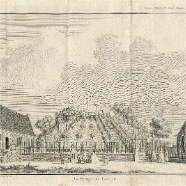 Leiden De Burgt 1742 Philips kopergravure  