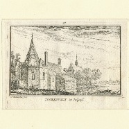 Oestgeest Toorenvelt Abraham Rademaker 1676-1735 ca.1750 kopergravure 11x7 cm. € 20.-