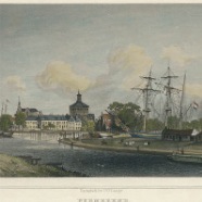 Purmerend J.L.Terwen 1813-1873 handgekleurde staalgravure I860 ca. 17x13 cm. € 60.-