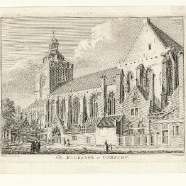 Utrecht Buurkerk H.Spilman kopergravure 1750 zonder vouw set 4st .€ 175.-
