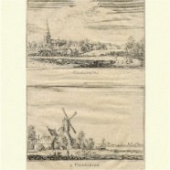 Valkenburg Abraham Rademaker 1676-1735 ca.1750 kopergravure 11x16 cm. € 40.-