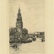 Amsterdam Montelbaanstoren George Keens ( Hendrik Seegers ) 1878-1956 8x12.5 cm. € 25.-