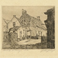 Katwijk Johan Scherft 1891-1969 ets 14.5x12 cm. € 75.-