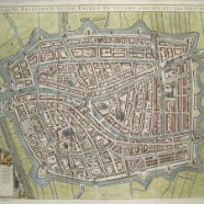 Leiden handgekleurde kopergravure