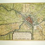 Utrecht Isaak Tirion 1705-1765  / 1757 handgekleurde kopergravure 29x16.5 cm.  