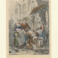 Assendelft Rouarque 1860 handgekleurde staalgravure € 25.-