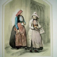 Hindelopen Braet von Uberfeldt handgekleurde litho 1857 € 100.-