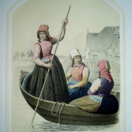 Marken Braet von Uberfeldt handgekleurde litho 1857 € 100.-