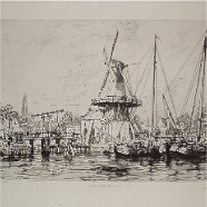 Haarlem Adriaan Maxime Lalanne 1827-1886 ets/gravure 1877 32x23 cm.