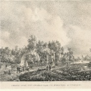 Haarlem Buitenrust Spaarne Petrus Josephus Lutgers 1808-1874 litho 23x18 cm. 1844