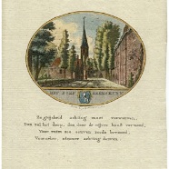 Heemskerk Ollefen en Bakker handgekleurde kopergravure 1796 € 75.-