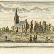 Heemskerk de Leth Zegenpralent Kennemerlant handgekleurde kopergravure 1730