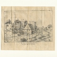 Santpoort Brederode Schijnvoet kopergravure 1711 € 20.-